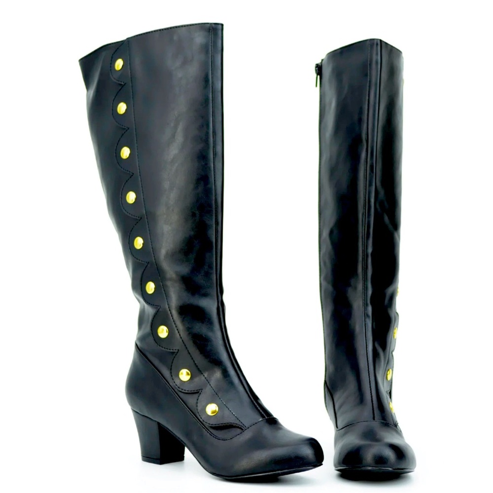 Rosemary button boots black vegan leather like new